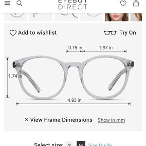 Clear frame glasses